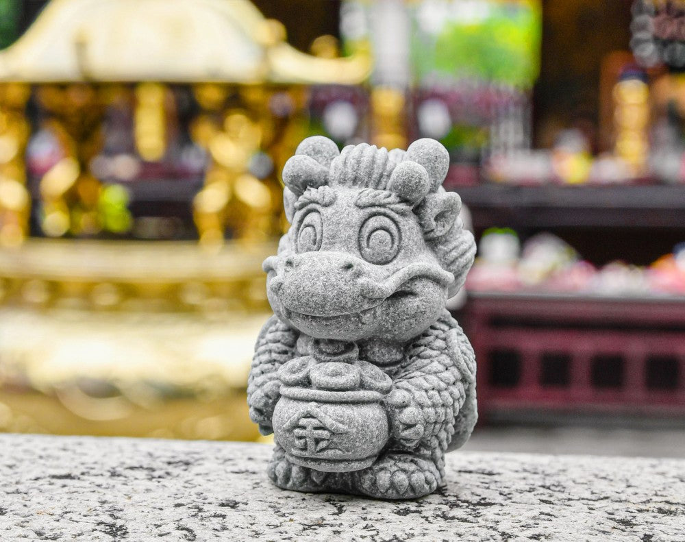 Expo Dragon Tortoise Stone Figurine