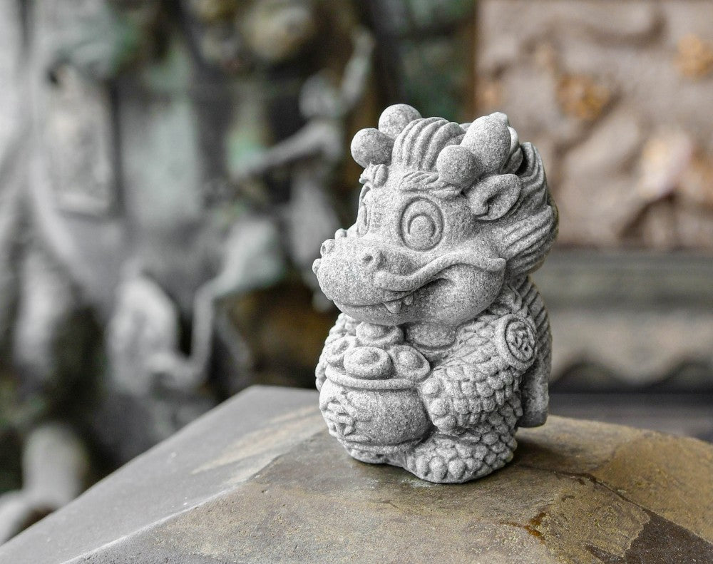 Expo Dragon Tortoise Stone Figurine