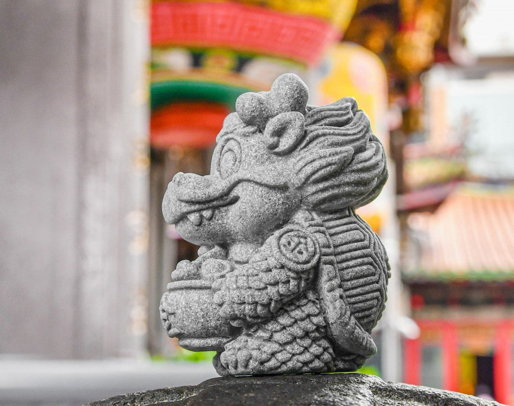 Expo Dragon Tortoise Stone Figurine