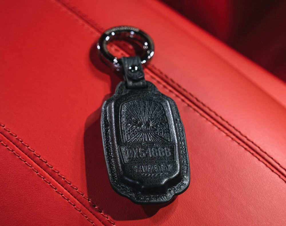 Ping 'An Leather Keychain & Hanging Tag