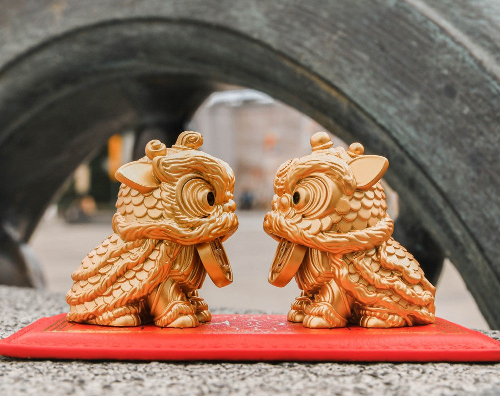 Double Bronze Lion Wealth Set - Ong & Chai for the Welcoming of Prosperity and Wealth