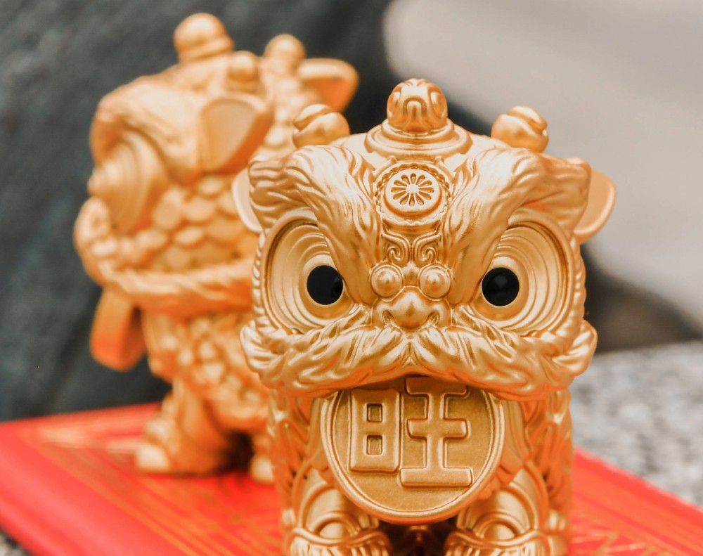 Double Bronze Lion Wealth Set - Ong & Chai for the Welcoming of Prosperity and Wealth