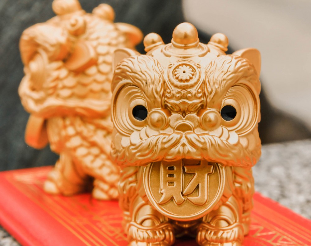 Double Bronze Lion Wealth Set - Ong & Chai for the Welcoming of Prosperity and Wealth