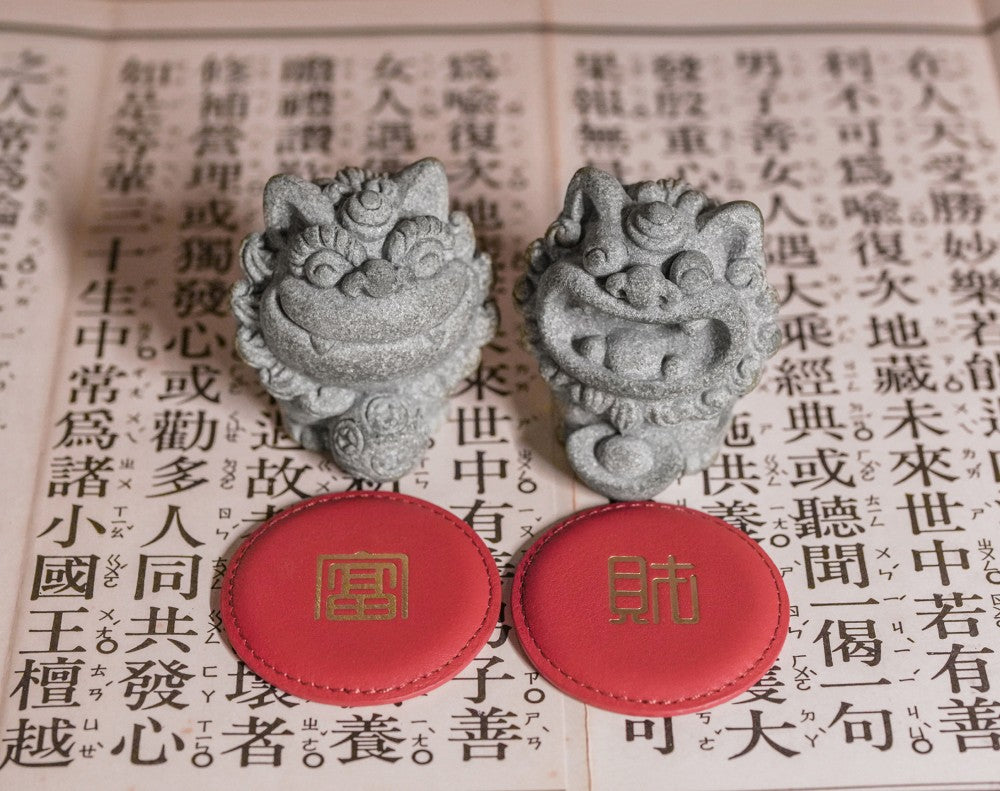 FooHa Miniature Foo Dogs Stone Figurines