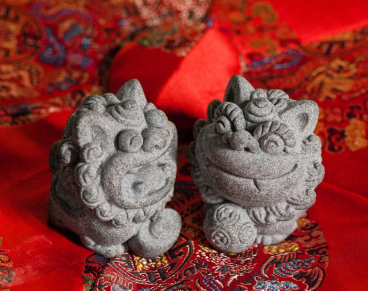 FooHa Miniature Foo Dogs Stone Figurines